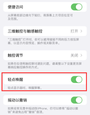 仙桃苹果授权维修站分享iPhone轻点无法唤醒怎么办